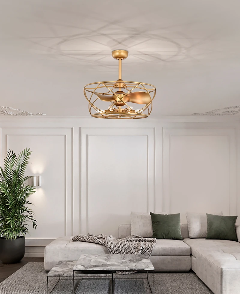 Home Accessories 25.6" Femi Indoor Ceiling Fan with Light Kit and Remote