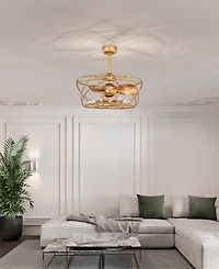 Home Accessories 25.6" Femi Indoor Ceiling Fan with Light Kit and Remote