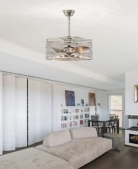 Home Accessories 24" Terrance 6-Light Indoor Ceiling Fan with Light Kit and Remote