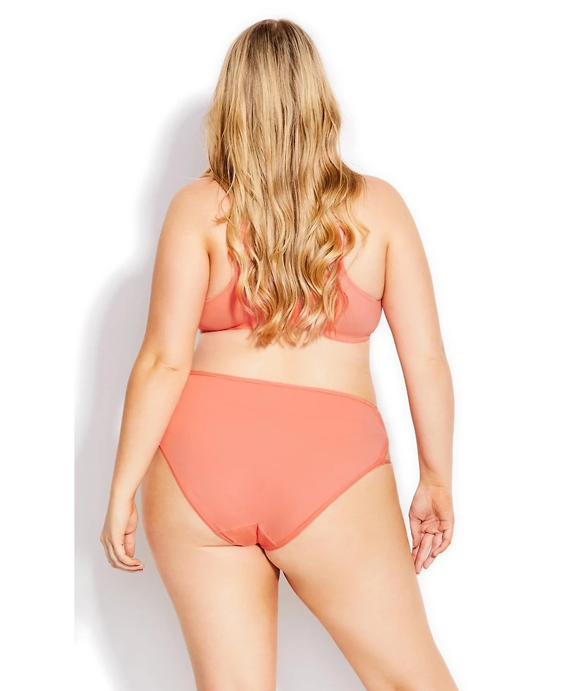 Avenue Plus Fashion Microfiber Hi Cut Brief