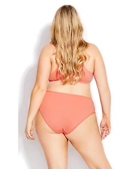 Avenue Plus Fashion Microfiber Hi Cut Brief