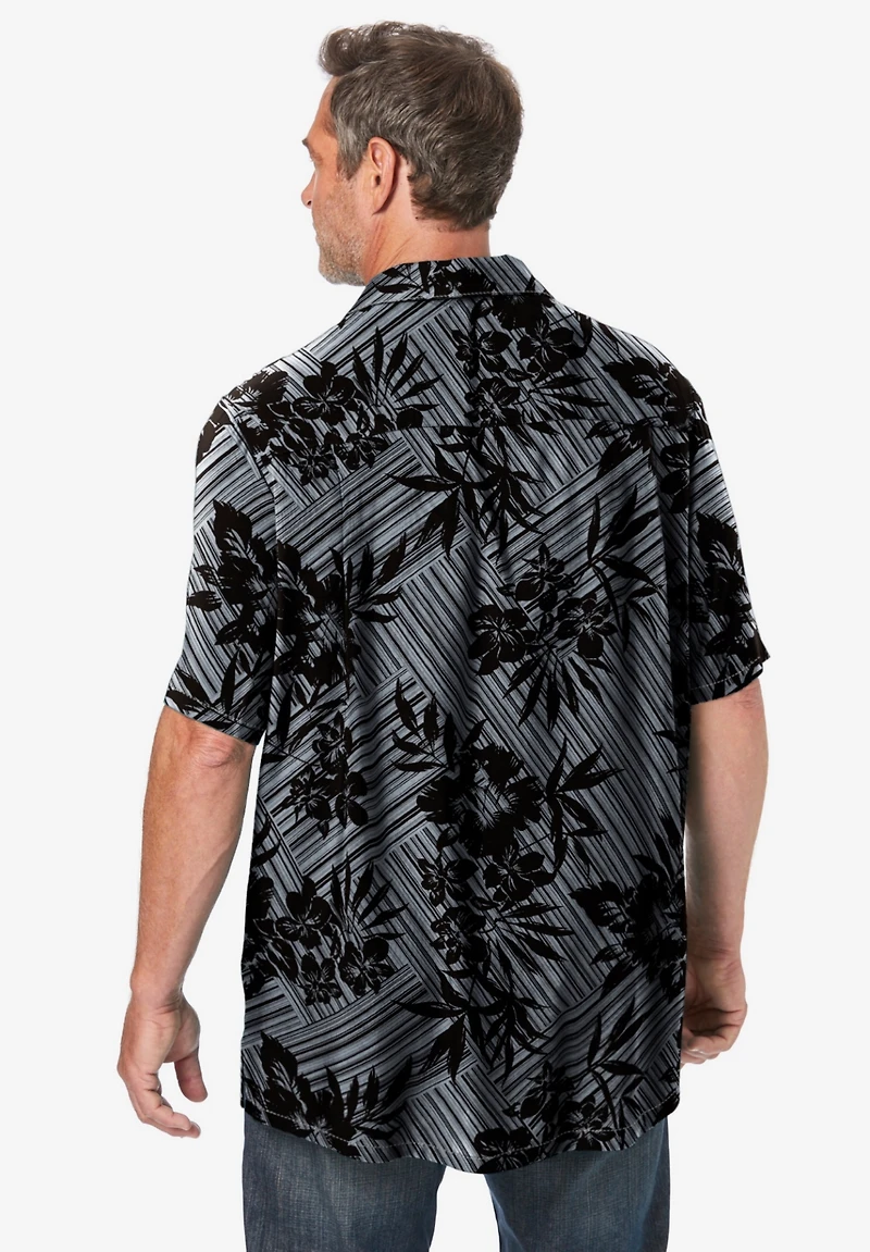 KingSize Tall Printed Camp Shirt