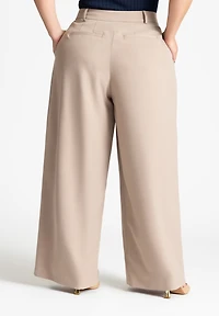 Eloquii Women's Plus Size The Fluid Crepe Wide Leg Pant