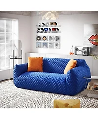 Tribesigns 2 Seater Loveseat Sofa, No Assemble Required Couch, Modern 3-Seater Deep Soft Upholstered Comfy Sofa with Armrest Backrest and 2 Pillows fo