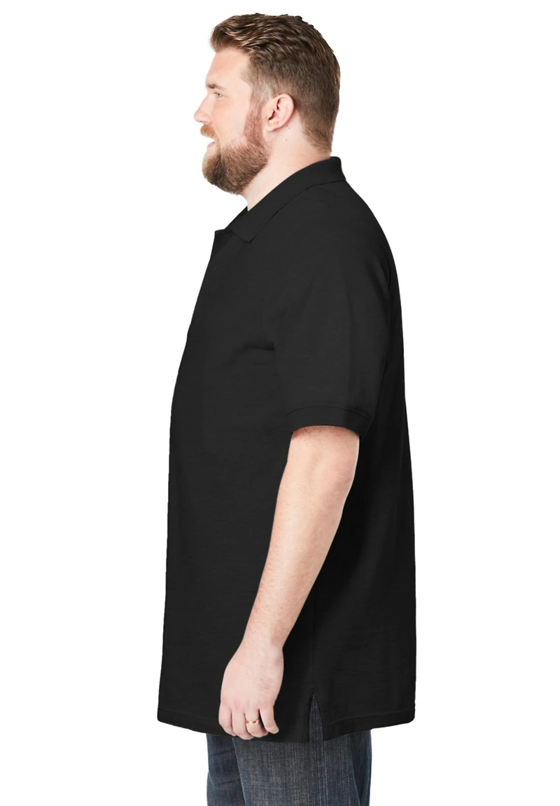 KingSize Big & Tall Longer-Length Shrink-Less Cotton Polo Shirt