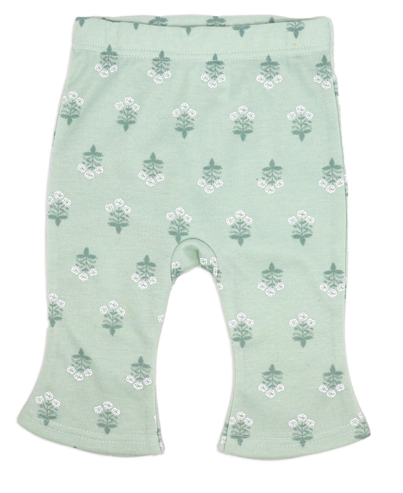 Baby Mode Girls Misty Rose Bell Bodysuit, Pants and Jacket, 3-Piece Set