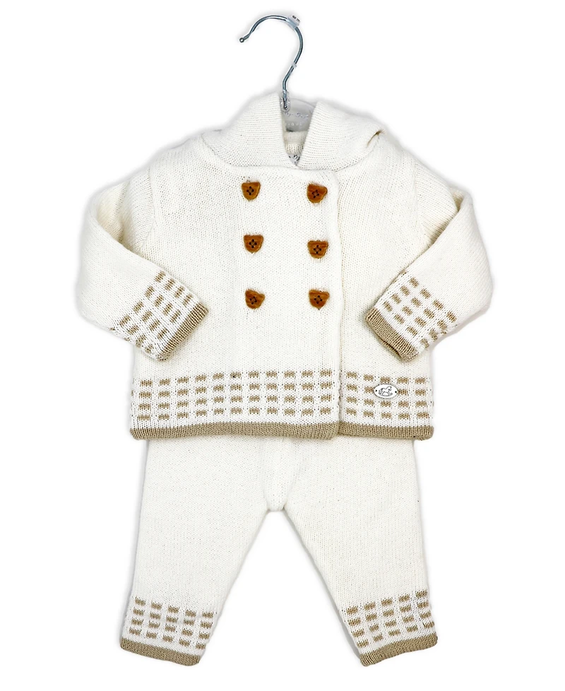 Rock-a-Bye Baby Boutique Boys and Girls Jacket Trouser Knitted, 2-Piece Set