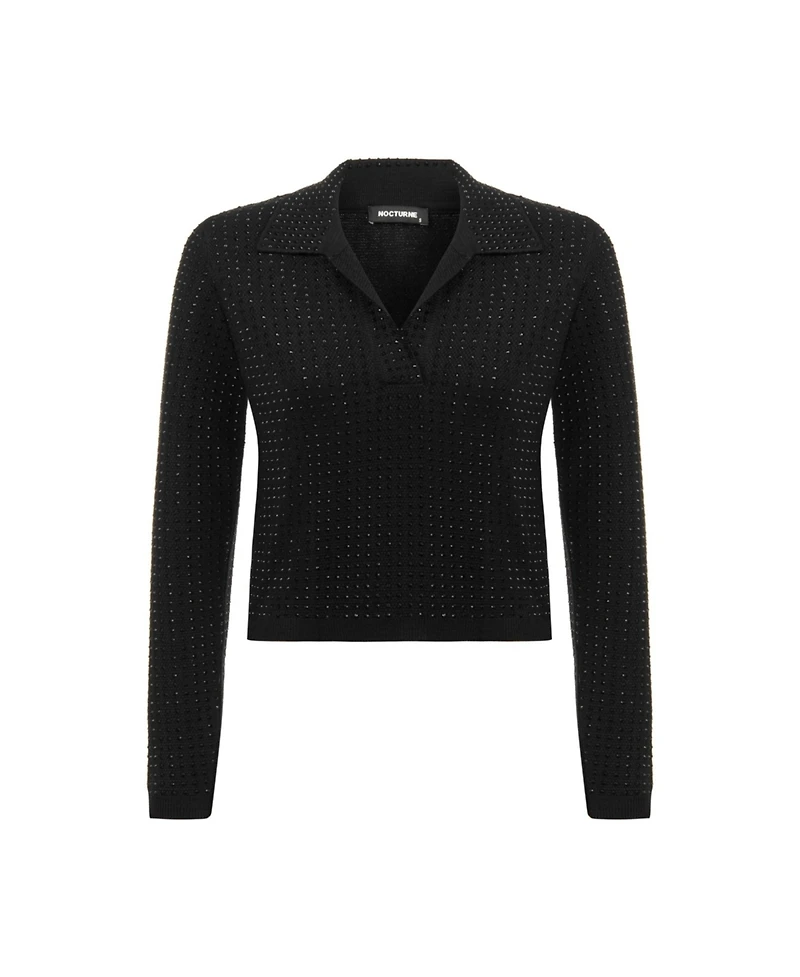 Nocturne Women's Knit Polo Top