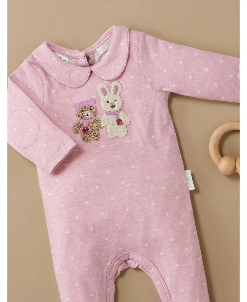 Purebaby Baby Girls Spot Coverall