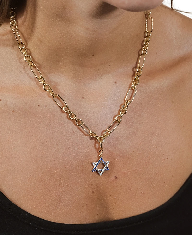 Sterling Forever Cubic Zirconia Star of David Charms