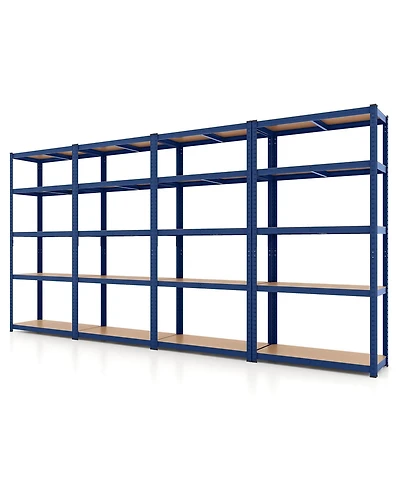 4 Pcs 5 Tier Adjustable Garage Shelving Unit with 2200 lbs Max Load for Warehouse