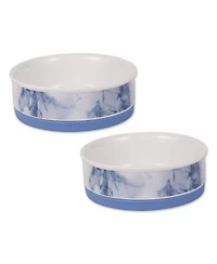 Bone Dry Marble Pet Bowl Set/2