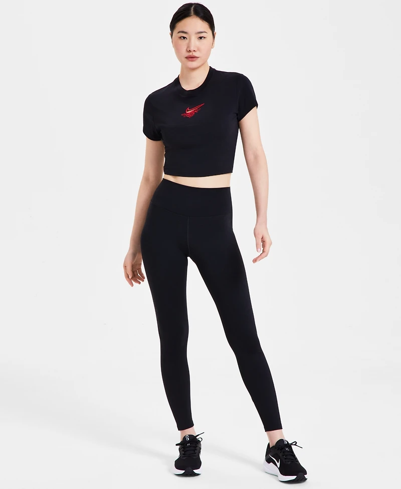 Nike Women's Chill Knit Cropped Logo T-Shirt