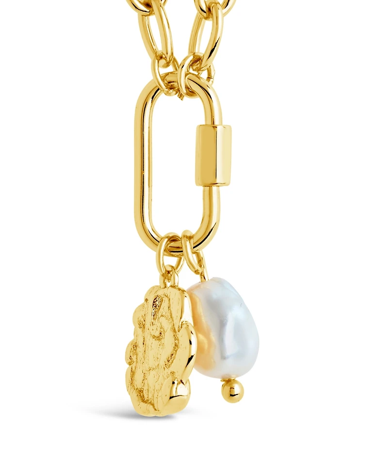 Sterling Forever Jaxie Carabiner Charm Necklace