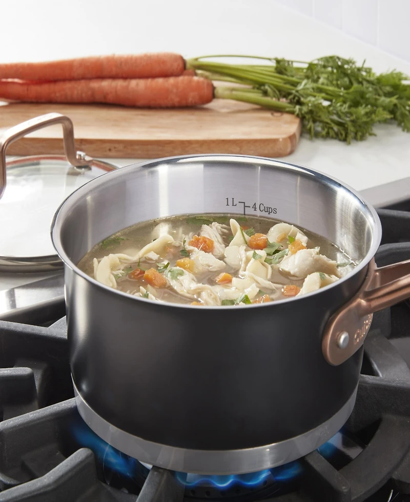 Cuisinart Matte Black Elegance 1.5-Qt. Saucepan & Lid