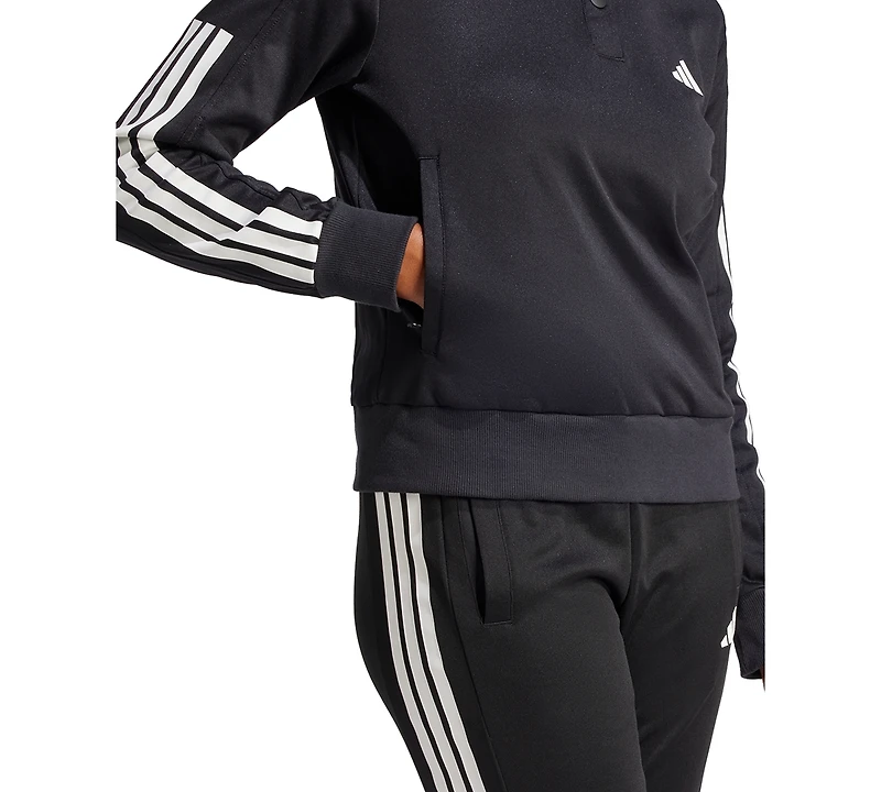 adidas Women's Iconic 3-Stripes Snap Track Top