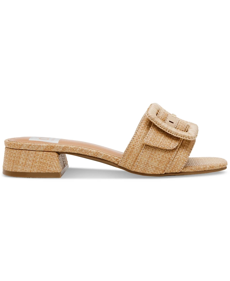 Dv Dolce Vita Women's Nayte Block-Heel Buckle Slide Sandals