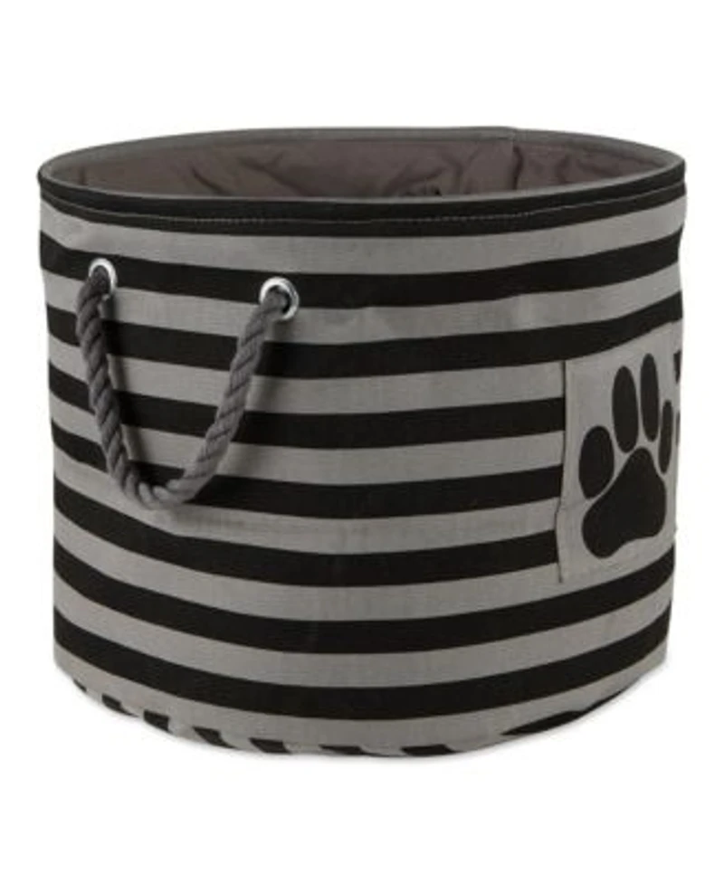 Bone Dry Collapsible Pet Storage Bin Stripe Paw Patch
