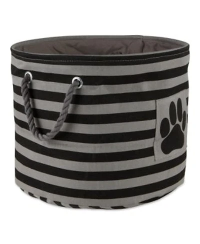 Bone Dry Collapsible Pet Storage Bin Stripe Paw Patch