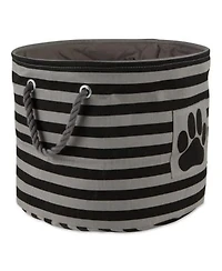Bone Dry Collapsible Pet Storage Bin Stripe Paw Patch