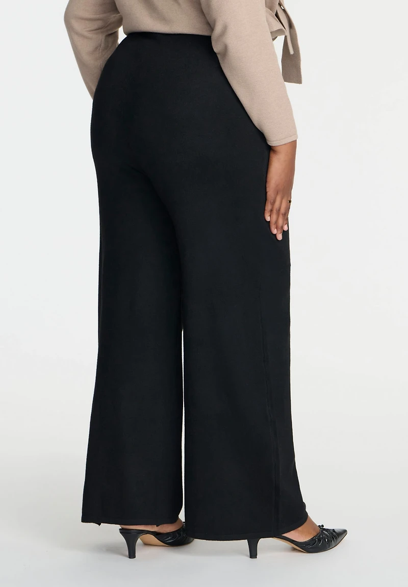 Eloquii Plus Elements Knit Wide Leg Sweater Pant