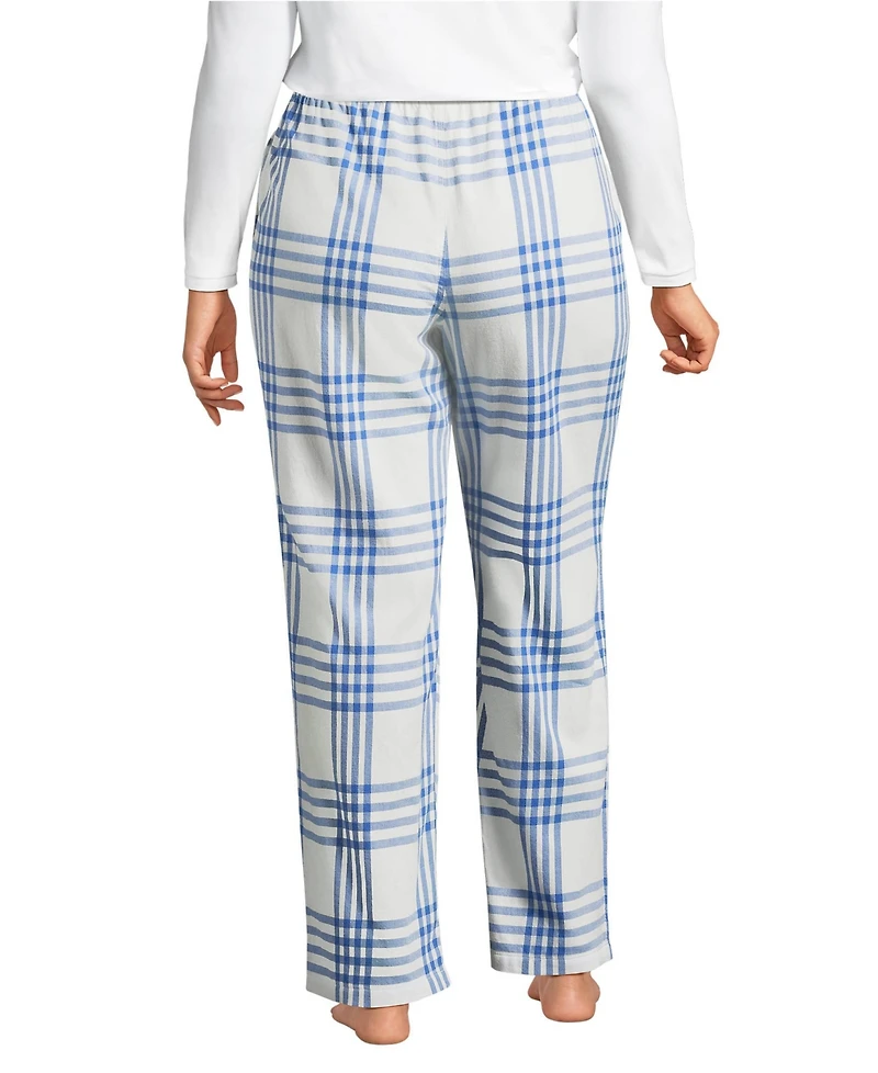 Lands' End Plus Print Flannel Pajama Pants