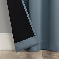 Aria Magnetic Closure Theater Grade 100% Blackout Back Tab Curtain Panel Pair