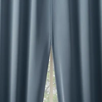 Aria Magnetic Closure Theater Grade 100% Blackout Back Tab Curtain Panel Pair