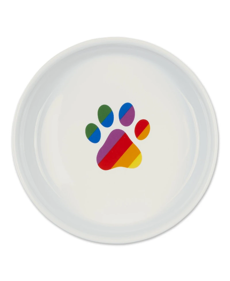 Bone Dry Rainbow Paw Pet Bowl Set/2