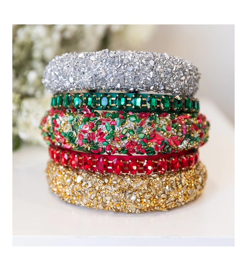 Limited Edition All That Glitters Headband - Christmas Red + Green