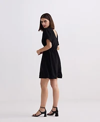 Reistor Women's Short gathered Dress Black