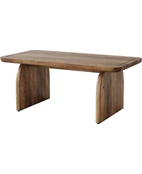Tribesigns Rectangle Coffee Table, 47-Inch Wood Rectangular Living Room Table, Farmhouse Accent Center Table Low Cocktail Tea Table with Sturdy Base &