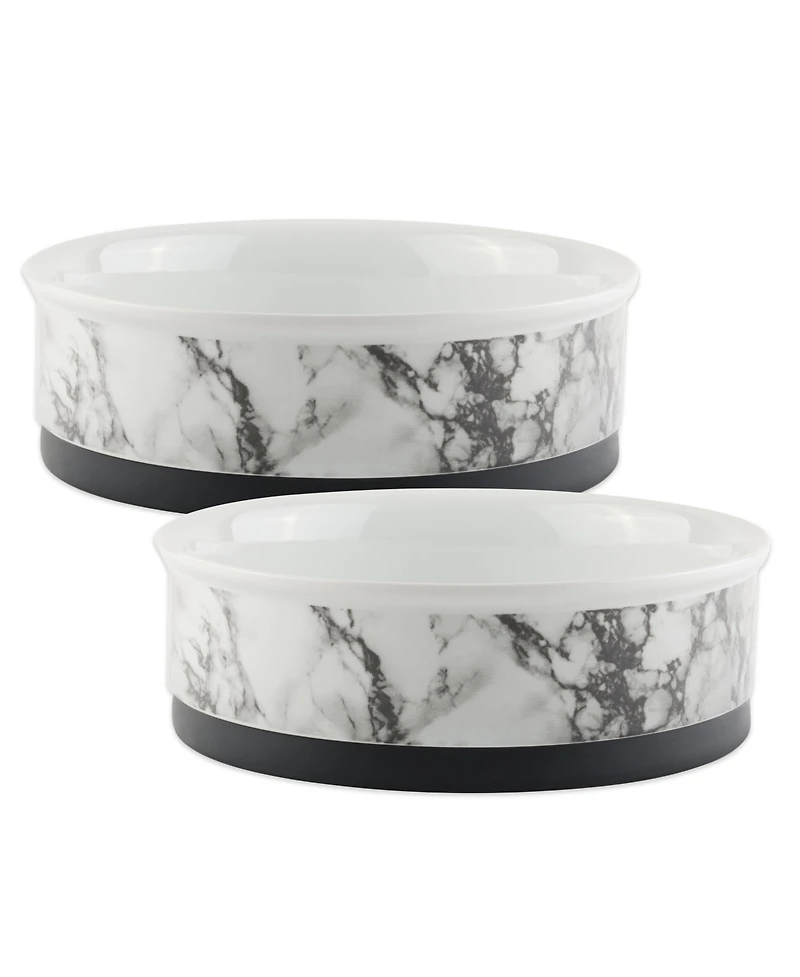 Bone Dry Marble Pet Bowl Set/2