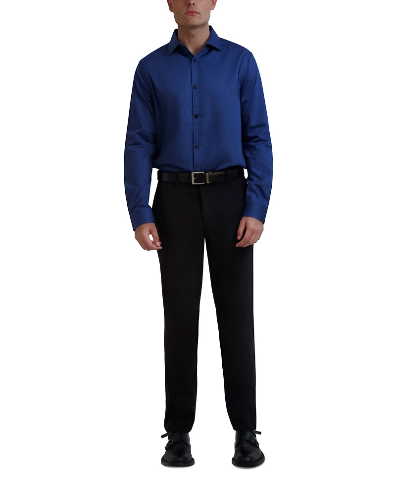 Karl Lagerfeld Paris Men's Slim-Fit Chevron Stripe Dress Shirt