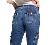 Guess Women's Cadet Mid-Rise Skinny Cargo Jeans