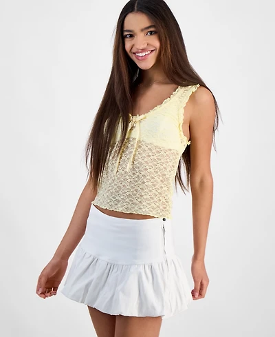 Madden Girl Juniors' Sleeveless Lace Tank Top