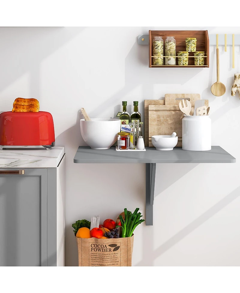 Gouun 31.5 x 23.5 Inch Wall Mounted Folding Table for Small Spaces