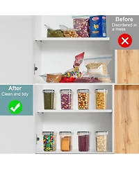 Sorbus 8 Pack (1.6L/54.10 Oz) Airtight Food Storage Containers with Locking Lids, Measuring Spoons & Labels