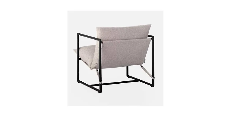 Slickblue Modern Upholstered Accent Chair with Metal Frame