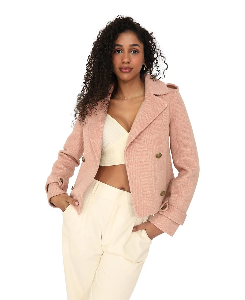 Belle & Bloom Better Off Military Peacoat Women's