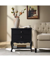 Hulala Home Penny Traditional Nightstand with Solid Wood Legs