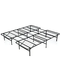 Gouun King Size Folding Steel Platform Bed Frame for Kids and Adults-King Size