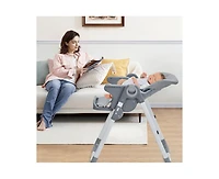 gaomon Multifunctional Baby High Chair, Foldable Infant Highchairs with Removable Tray, Adjustable Height and Recline, Easy Cleaning High Chair for Ba