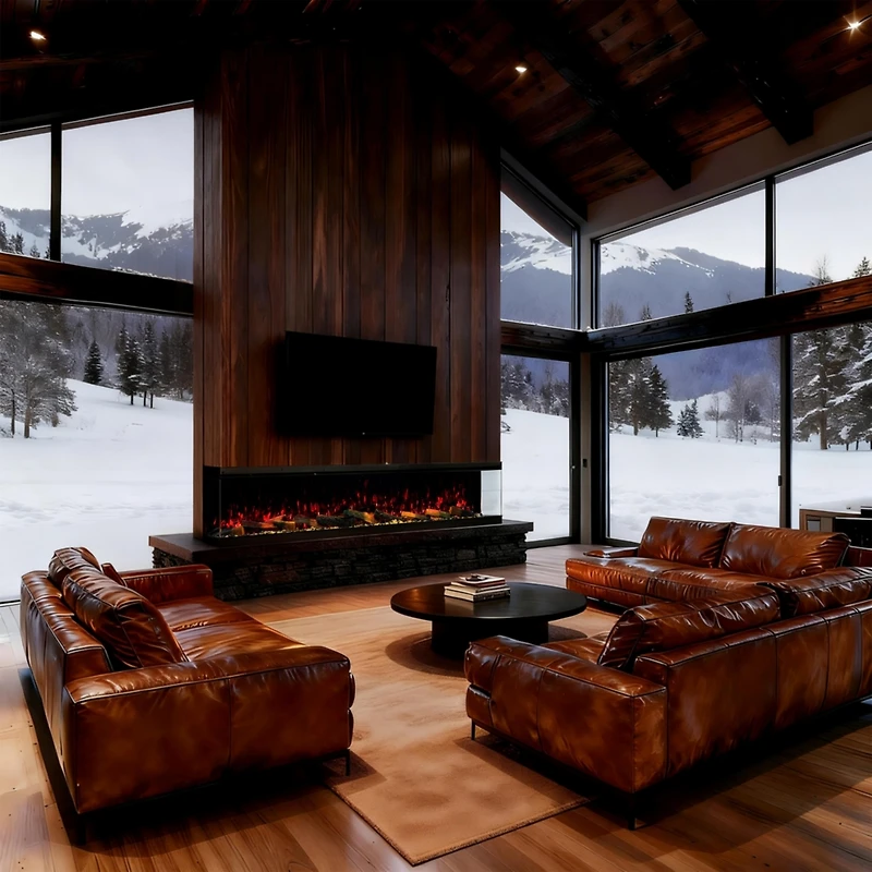 Mondawe 70"Tv Stand with 36"Electric Fireplace With Remote Control and Metal Feet/Side Cabinet,White