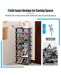 Gouun 7-Tier Dual Shoe Rack Free Standing Shelves Storage Shelves Concise