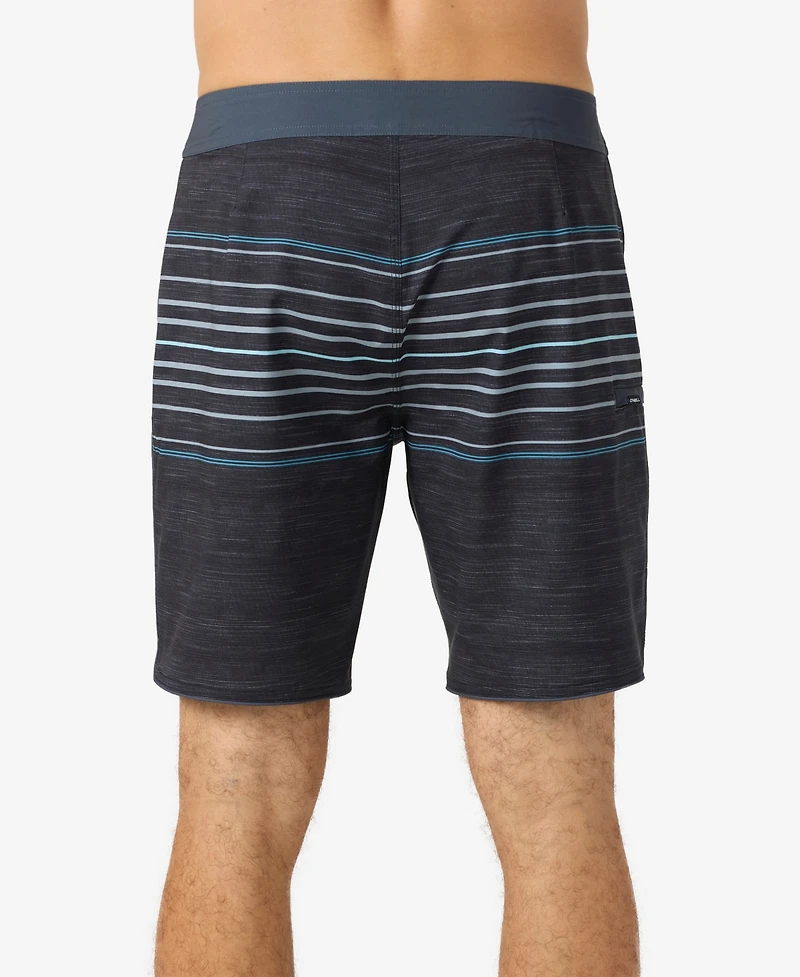 O'Neill Men's Hyperfreak Heat Stripe Scallop Board Short