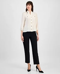 Anne Klein Women's High-Neck Blouse
