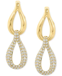 Effy Diamond Double Teardrop Earrings (1-3/8 ct. t.w.) in 14k Gold