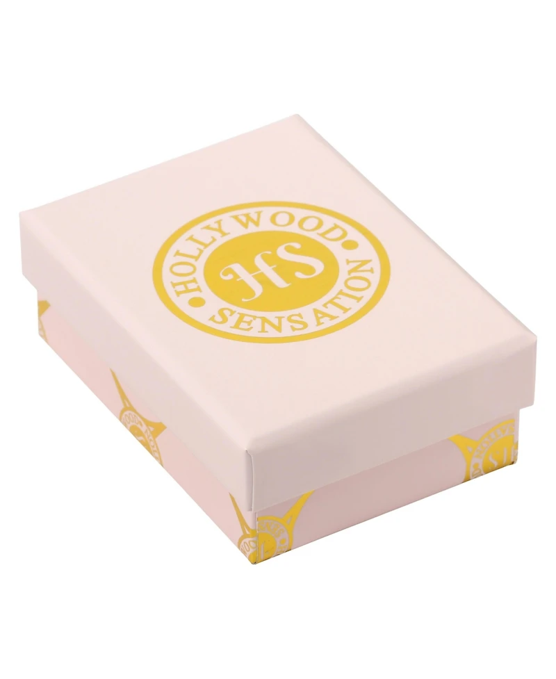 Hollywood Sensation 18K Gold Plated Sterling Silver Dainty Cable Chain Bracelet with Marquise, Pear, and Round Cut Cubic Zirconia Accents