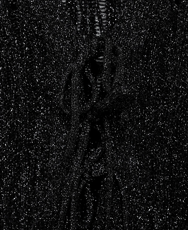 Mango Women's Bows Detail Lurex Cardigan